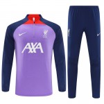 Dječji Liverpool Purple Version Sweatshirt Za Trening Četvrt-Zip 2023-24 Dječji Liverpool Purple Version Sweatshirt Za Trening Četvrt-Zip 2023-24